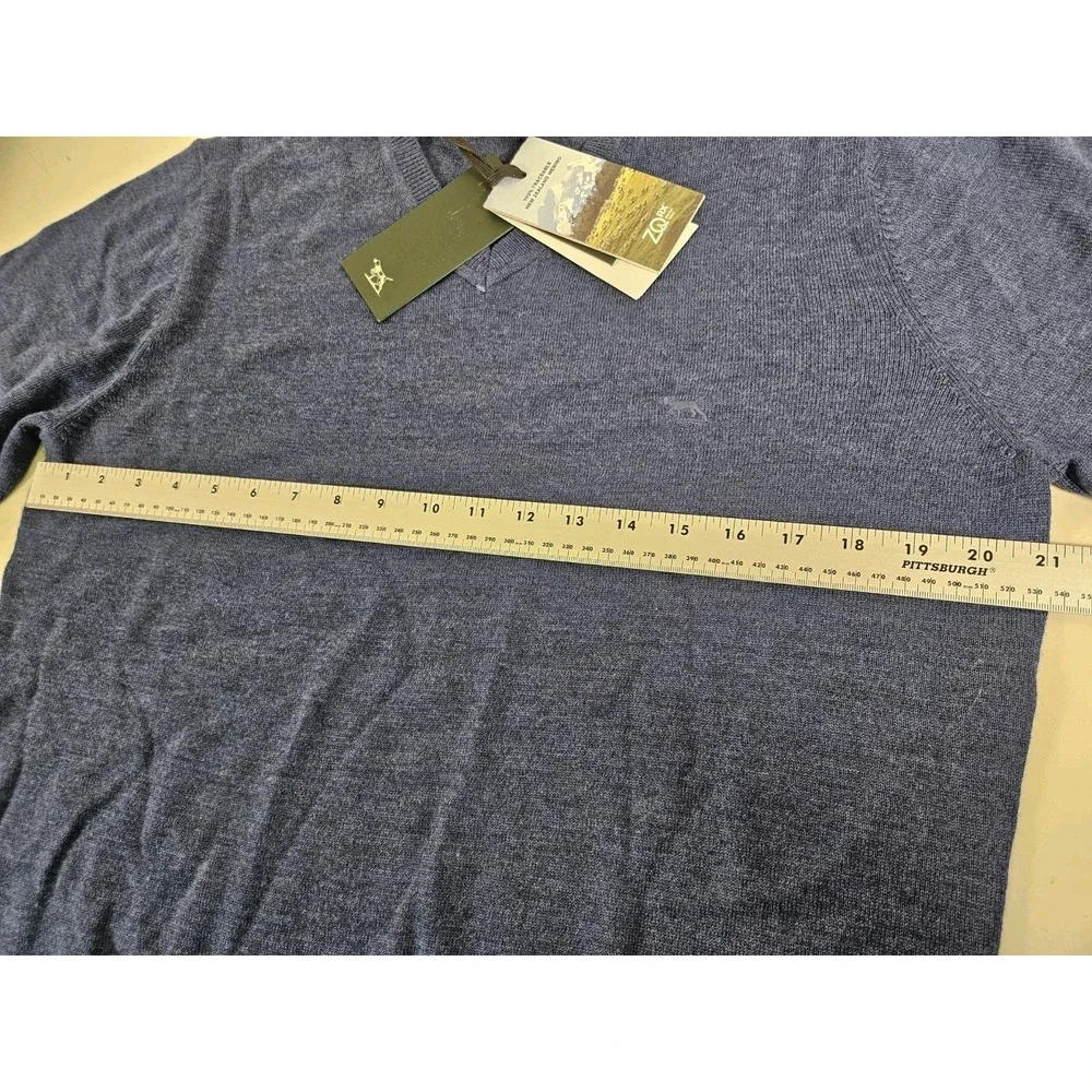 Rodd & Gunn Merino Wool Pullover V-Neck Sweater Blue Men's Small New